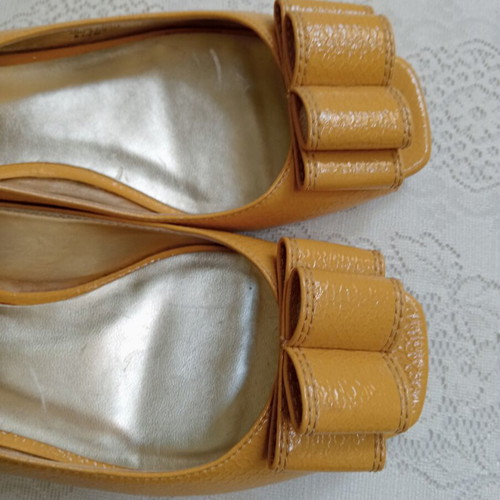 Anne Klein Peep-Toe Shoes New, Dark Butter Milk Color