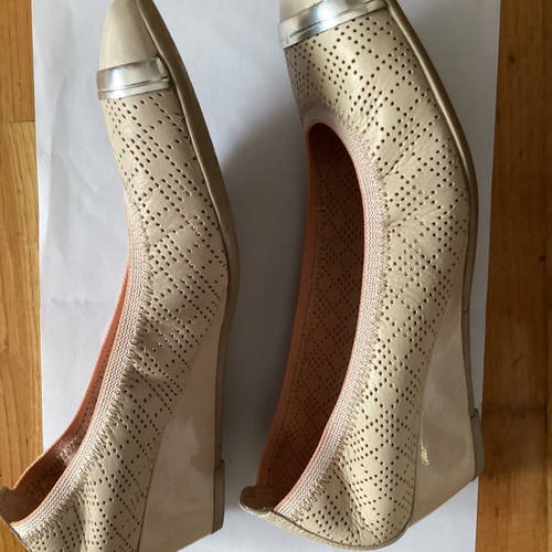 Hispanitas women's shoes used, leather, size 37, beige