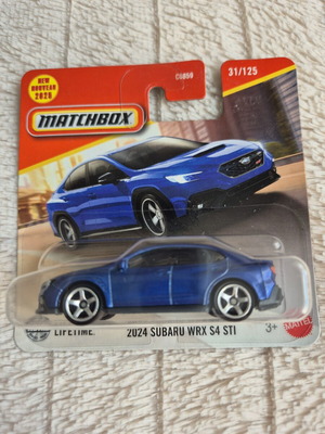 2024 Subaru WRX S4 STI Matchbox toy car new, blue