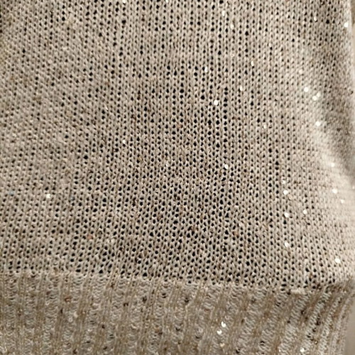 G-ladies knitted sweater like new, size L, beige with gold details
