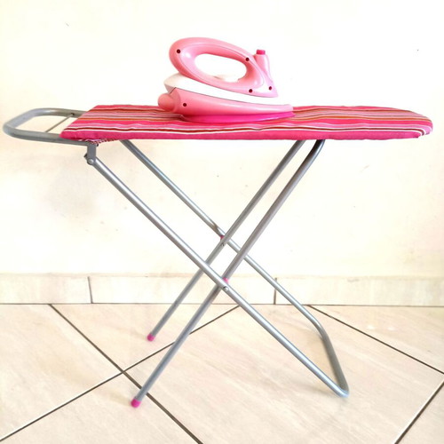 Toy ironing board with light-up iron that plays music like new