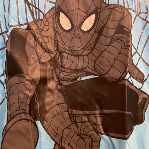 Marvel Spider-Man long sleeved t-shirt like new, age 6-8, gray turquoise