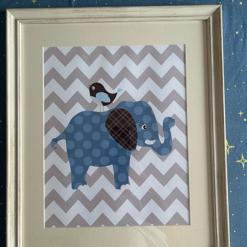 Children's room posters like new, set of 2 framed prints