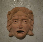 Clay decorative mask like new for wall and more