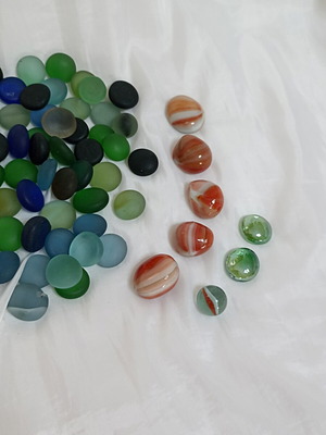Decorative glass stones new, colorful translucent and milky