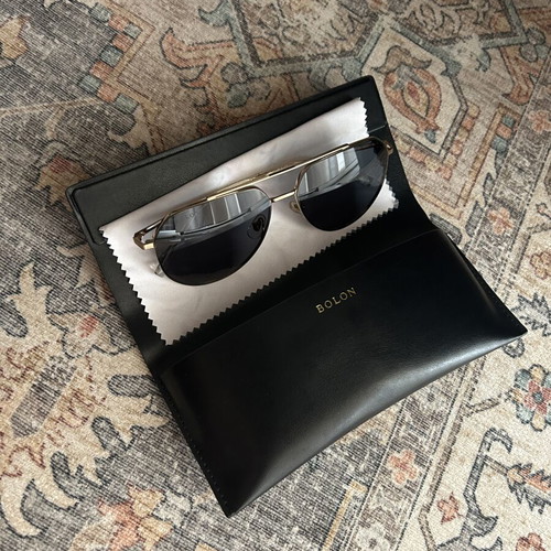 Bolon men's sunglasses like new with gold metal frame