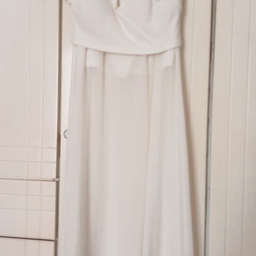 Women's set with blouse and skirt like new, white
