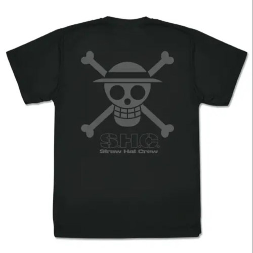 One Piece Straw Hat Crew Dry T-Shirt XL black and gray new