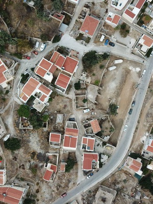 Two-Story Roofless Ruined House 92 m² in Symi with View
