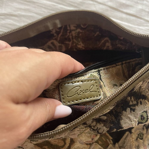 Vintage Axel Handbag Organizer with Cat Pattern, Like New