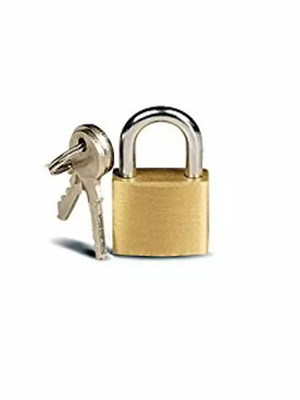 Padlock 20mm G-L533 with brass body and steel cover new