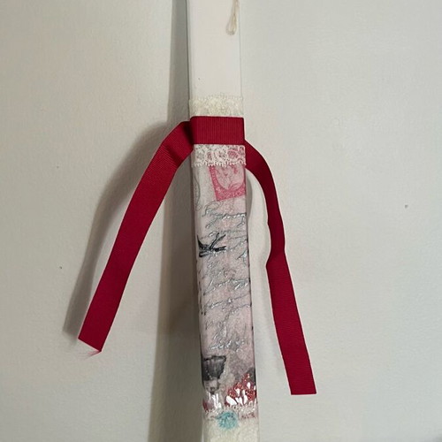 Easter candle with Eiffel Tower and pendant new