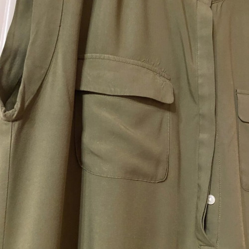 GAP sleeveless shirt dress in khaki