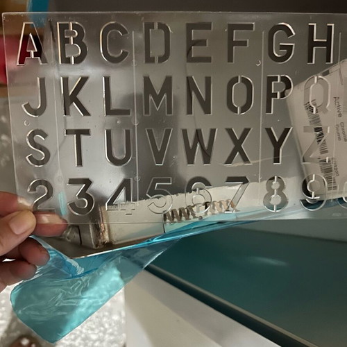 Stencils letter and number boards English, new, set of 4