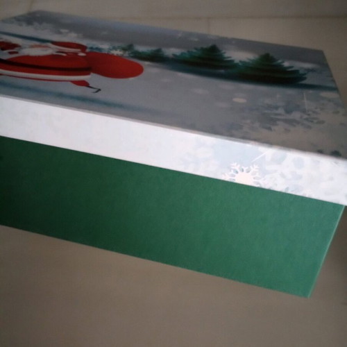 Christmas box new made of pressed paper