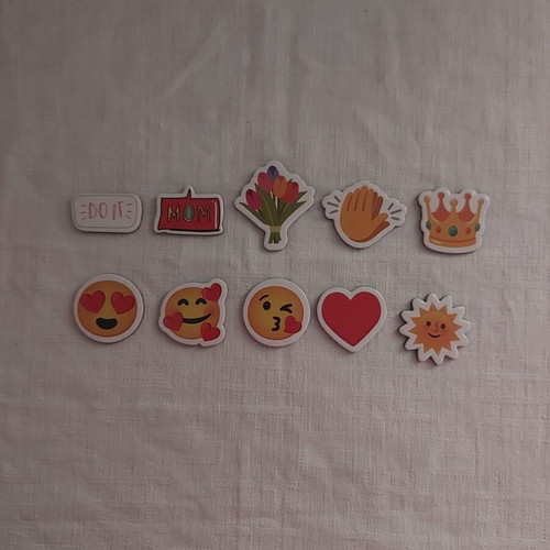 Emoji Face Magnets new, pack of 10 pieces