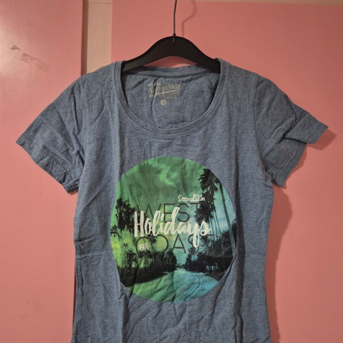 Second Skin T-shirt L like new, gray and green