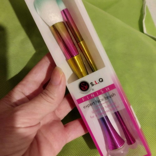 Makeup brush set 2 pieces, mermaid design