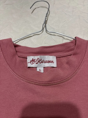 Karavan oversized T-shirt, pink, size L