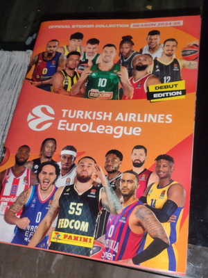 Euroleague 2024-2025 sticker album like new with Panathinaikos stickers