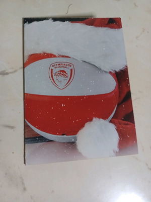 Olympiacos basketball greeting card new