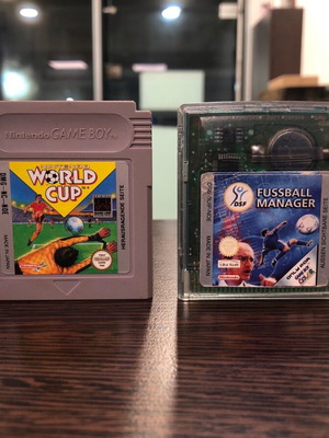 World Cup & Fussball Manager Nintendo Game Boy used, bundle