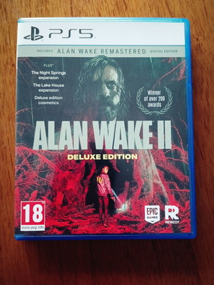 Alan Wake 2 PS5 Deluxe edition като нов с всички DLC и първия Alan Wake