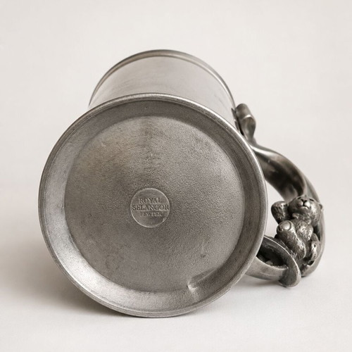 Royal Selangor Pewter children's collectible mug with teddy bear