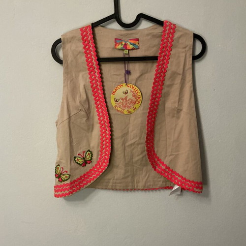 Boho vest XS new, beige