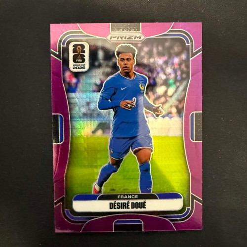 2026 Panini Prizm World Cup Desire Doue Purple Hyper sticker #/299 France