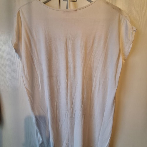 White blouse XXL like new, short sleeve, lightweight fabric