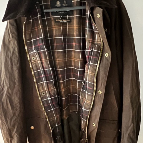 Barbour Ashby Wax Jacket Brown Size L like new