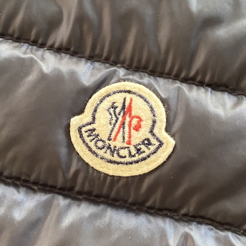 Moncler women's navy puffer gilet vest