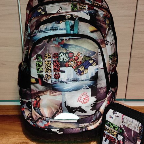 Lyc Sac One school trolley bag with pencil case used