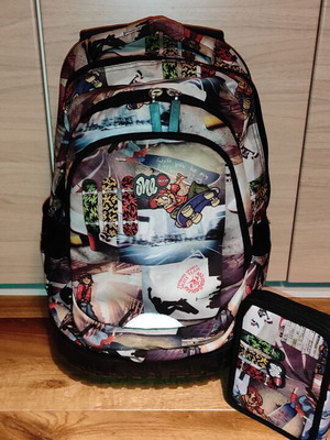 Lyc Sac One school trolley bag with pencil case used