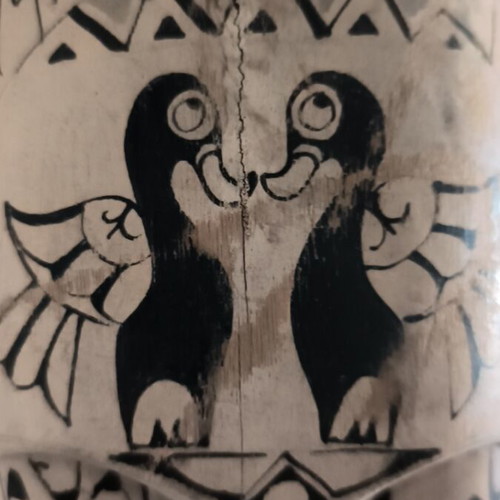 Wooden African wall mask used, 30x18 cm