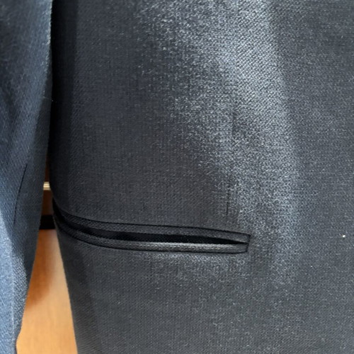 Berto Lucci Wool Blend Blazer Navy Blue EU 54