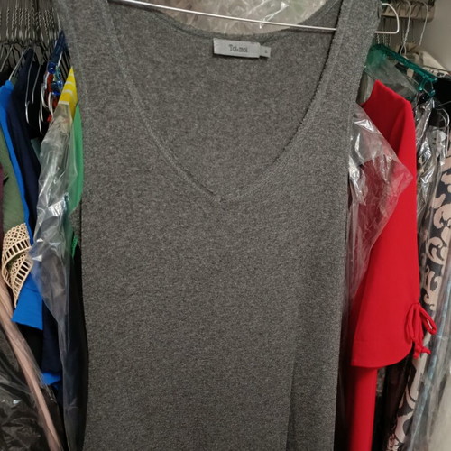 Toi&Moi long knitted sleeveless dress gray like new, size S