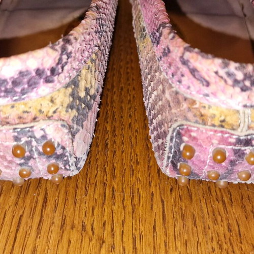 Tsakiris leather moccasins multicolored like new, size 37