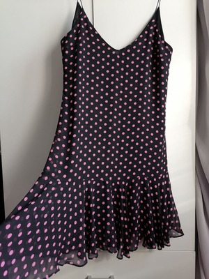 Mes Fashion Polka Dot Dress L like new, black and pink