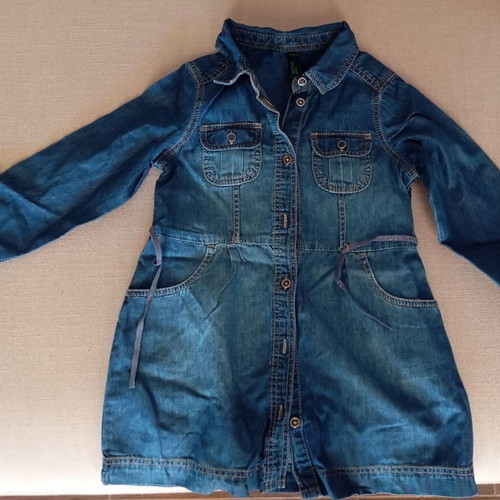 Benetton dress for girl 3 years blue like new