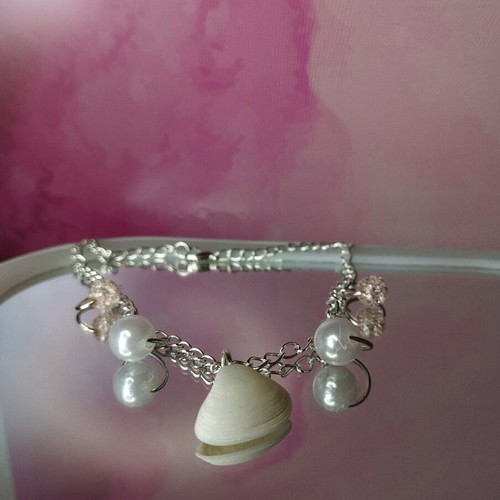 Anklets handmade with real shell, new