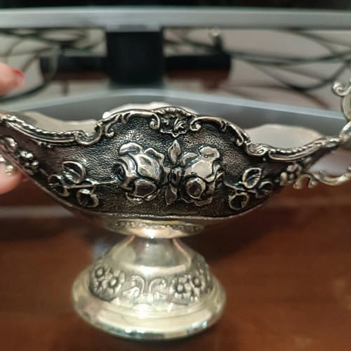 Silver-plated decorations used, set of 5 pieces