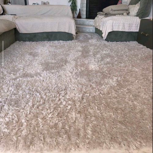 Shaggy living room rug, beige, large size 2.20 x 3.20 m