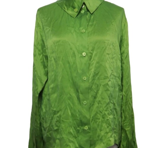 COS silk shirt size S like new, green