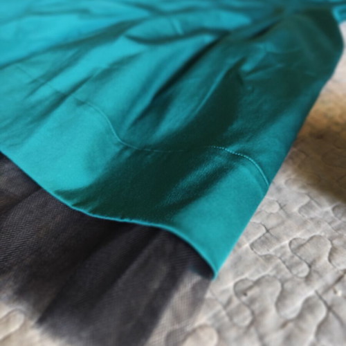 Cocktail dress Steps like new, emerald with black details
