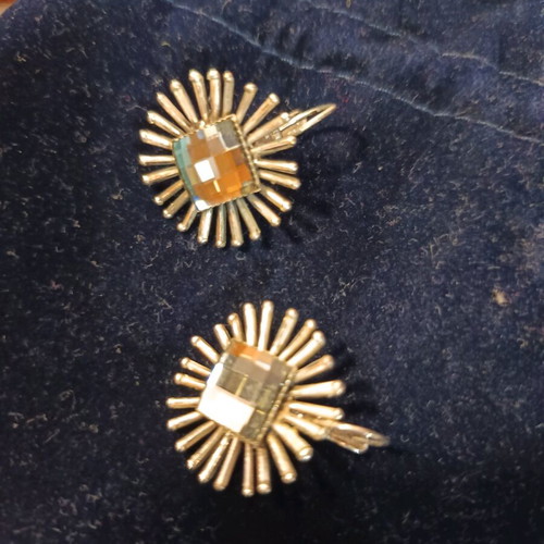 Earrings used, silver color