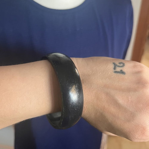 Bracelet minimal used, plastic, black