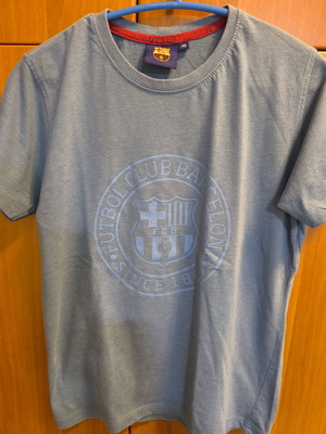 Barcelona kids t-shirt used, grey, size 140 cm