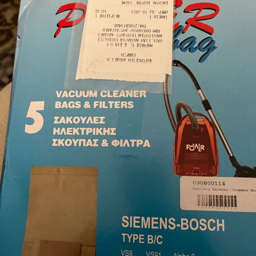 Vacuum cleaner bags new with packaging